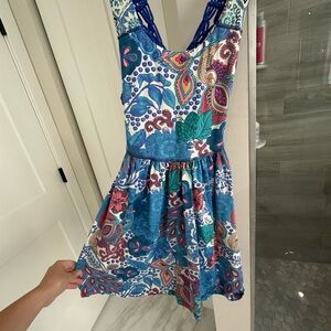Maaji Blue Pink Sleeveless Sundress